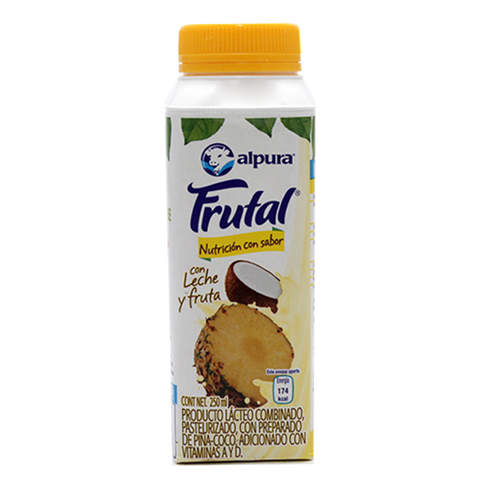 Leche Alpura Frutal Pina Coco 5 de 250 mililitros