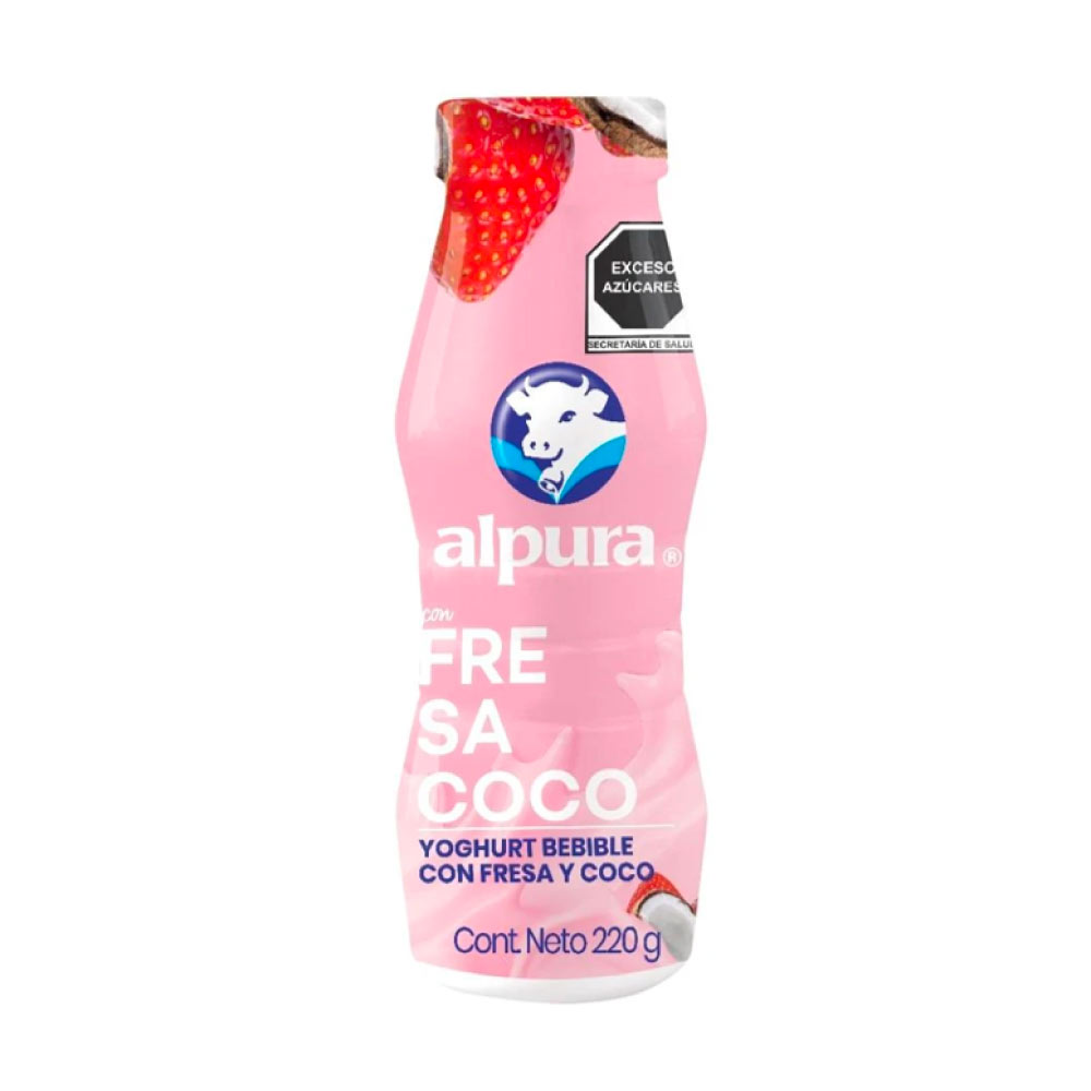 Alpura Yogurt Bebible Fresa Coco 220 Ml
