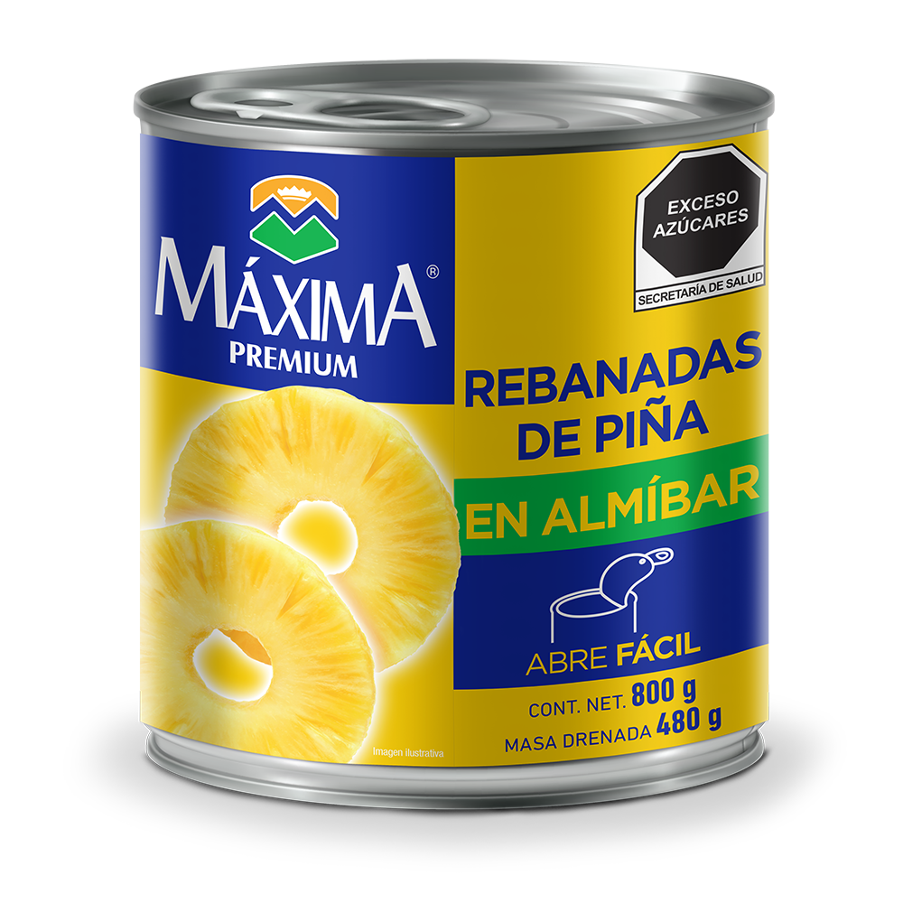 Maxima Premium Piña Rebanada En Almibar 12/800 Gr