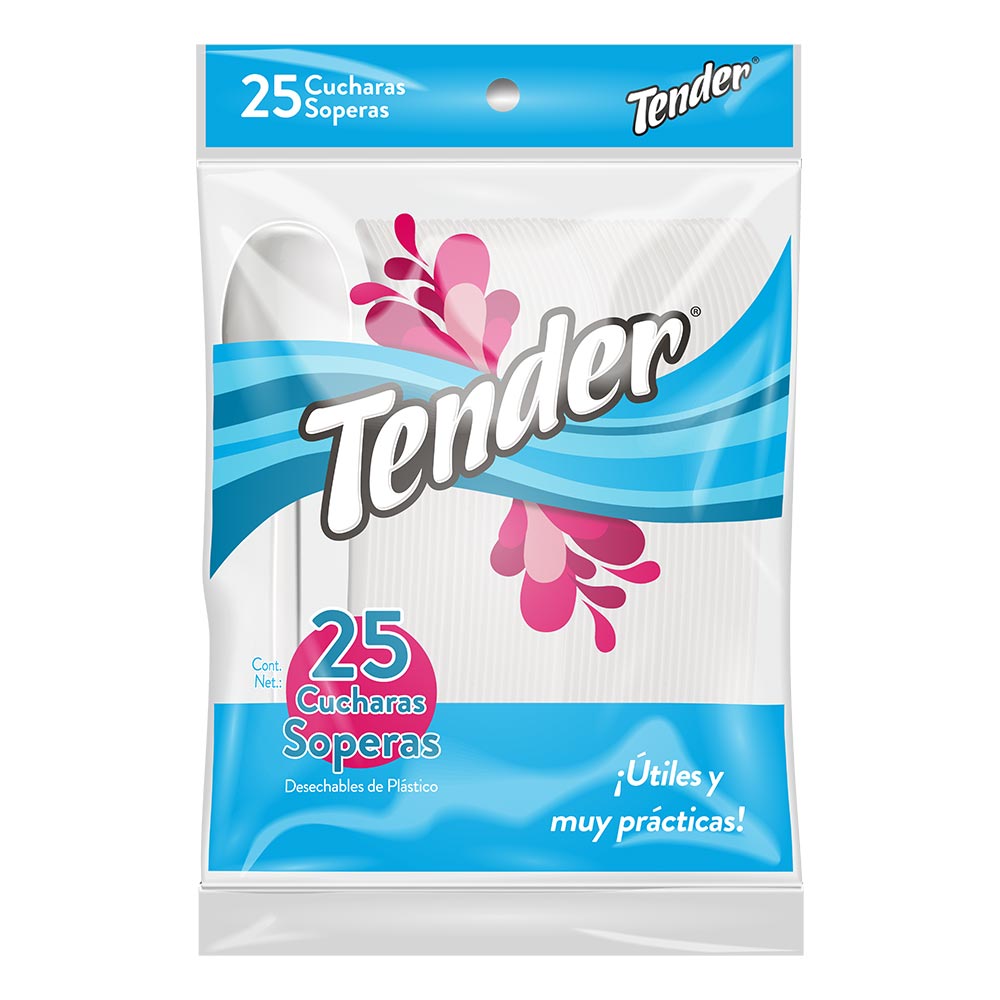 Tender Cuchara Plastico Sopera 40/25 Pz