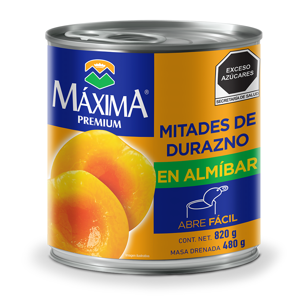 Maxima Premium Durazno Mitades 12/820 Gr *