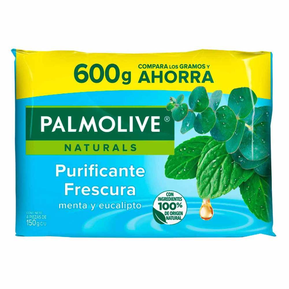 Palmolive Jabón Naturals Menta&Euca 4/150g