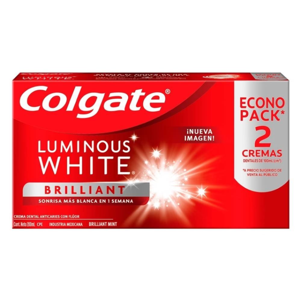 Colgate Crema Dental Luminwhte Brillnt  36/2/100Ml (Ec)