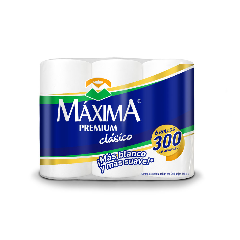 Maxima Premium Higienico 300 Hojas 6 Pz