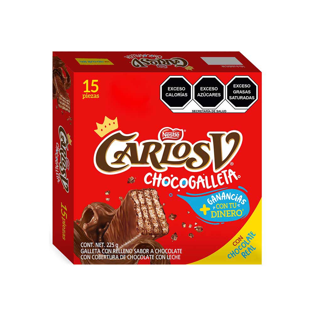 Carlos V Chocolate Snack Chocogalleta 8/15/15 Gr