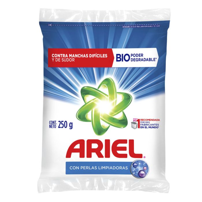 Tienda Scorpion| Detergente en Polvo Ariel con Perlas Limpiadoras 250